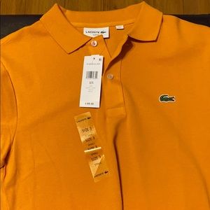 Orange Lacoste polo t